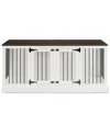 Crosley Furniture Winslow Medium Credenza Pet Crate In White