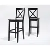 Crosley Furniture X-back 2-piece Bar Stool Set In Black
