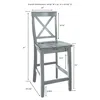 Crosley Furniture X-back 2pc Counter Stool Set White - 2 Stools
