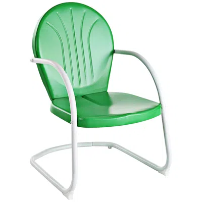 Crosley Griffith Nostalgic Grasshopper Green Metal Outdoor Chair
