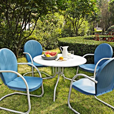 Crosley Griffith Sky Blue 5-piece Outdoor Patio Dining Set