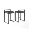 Crosley Harlowe 2pc Counter Stool Set Black/matte Black - 2 Stools