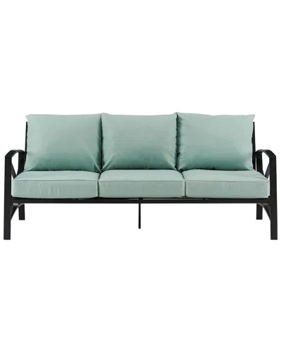 Crosley Kaplan Outdoor Metal Sofa In Blue