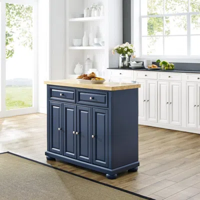 Crosley Kf30031anv Madison Kitchen Island - Navy In Blue
