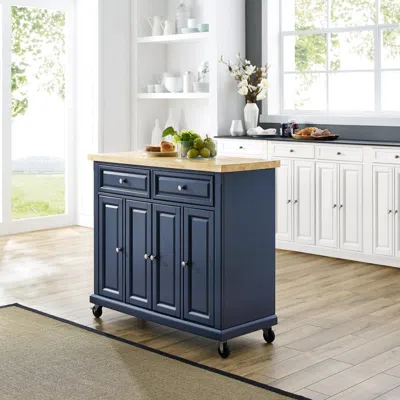 Crosley Kf30031env Madison Kitchen Cart - Navy In Blue