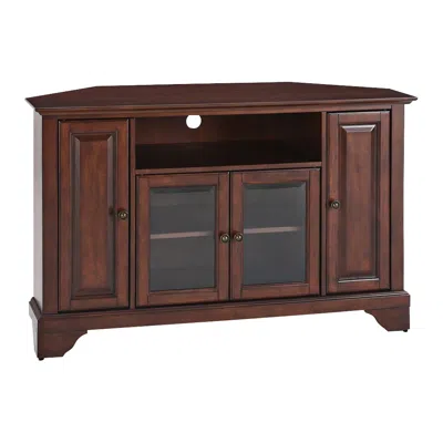Crosley Lafayette 48" Wide 4-door Vintage Mahogany Corner Tv Stand