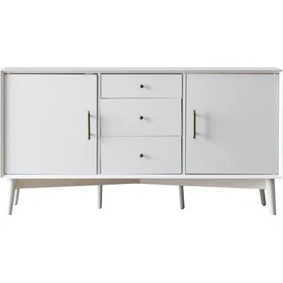 Crosley Landon 57" Wide 3 Drawer Buffet Table In White