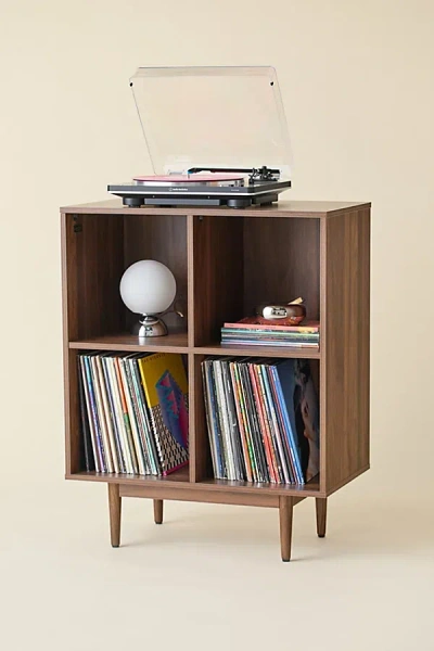 Crosley Liam 4-cube Record Storage Console In Dark Brown At Urban Outfitters