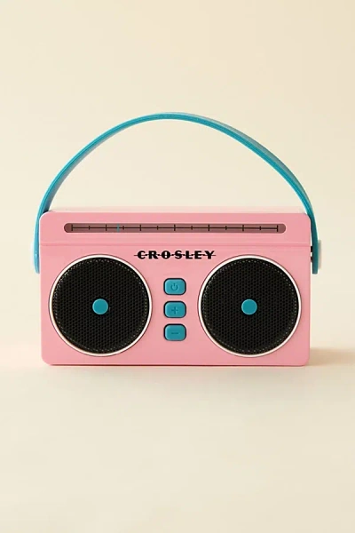 Crosley Mini Boombox Portable Bluetooth Speaker In Flamingo Pink At Urban Outfitters