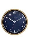 Crosley Oak Finish & Denim Analog Wall Clock