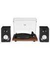 Crosley Radio Walnut Kt6101 Turntable And Speaker Kit In Brown
