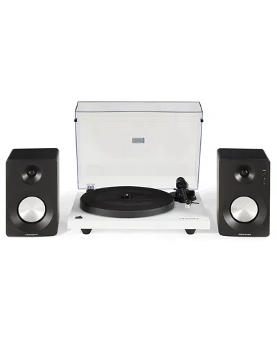 CROSLEY CROSLEY RADIO WHITE KT6101 TURNTABLE AND SPEAKER KIT