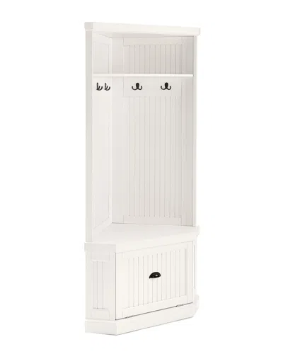 Crosley Seaside Corner Hall Tree In White