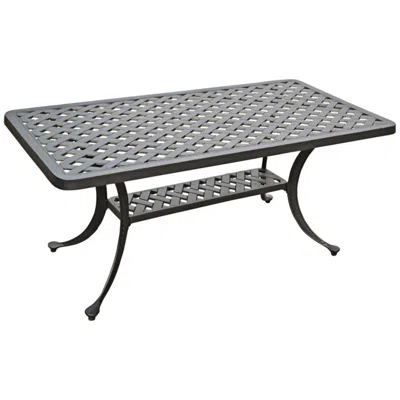 Crosley Sedona 42" Charcoal Black Rectangular Outdoor Cocktail Table