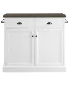 Crosley Shoreline Kitchen Island In White