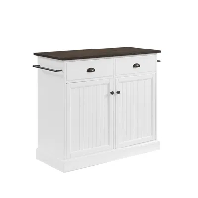 Crosley Shoreline Kitchen Island White/dark Brown