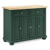 Crosley Sparrow & Wren Madison Kitchen Island/cart In Emerald Green