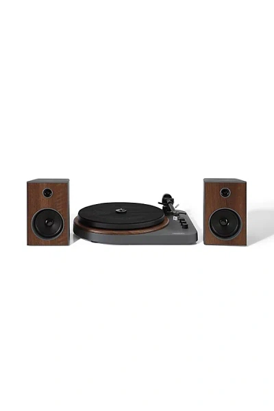 Crosley T160 Record Player & Speaker Shelf System In Grey At Urban Outfitters In Gray