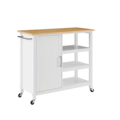 Crosley Tristan Open Kitchen Island/cart White/natural