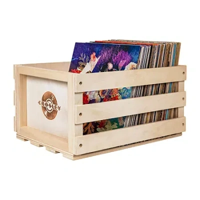 Crosley Wood Vinyl Record Storage In Neutral