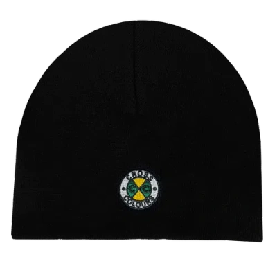 Cross Colours Circle Logo Beanie In Black