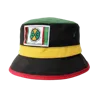 Cross Colours Color Block Label Logo Bucket Hat In Multi