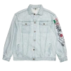 Cross Colours Oversize Denim Graffiti Jacket In Blue