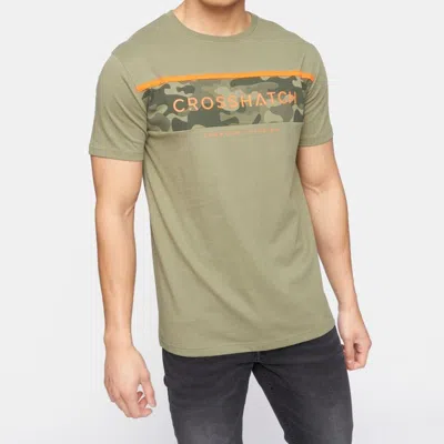 Crosshatch Mens Neoline Camo T-shirt (olive) In Green