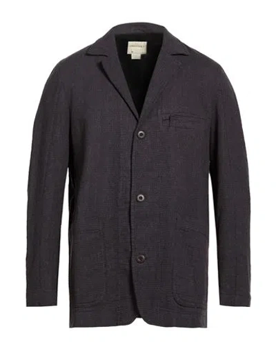 Crossley Man Blazer Charcoal Size Xl Cotton, Linen In Gray