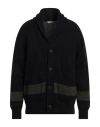 Crossley Man Cardigan Black Size Xxl Virgin Wool In Black