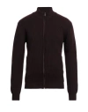 Crossley Man Cardigan Plum Size L Virgin Wool, Polyamide In Purple