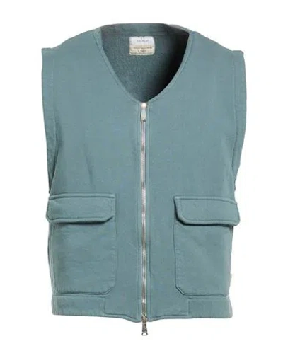 Crossley Man Cardigan Deep Teal Size L Cotton, Recycled Cotton In Animal Print