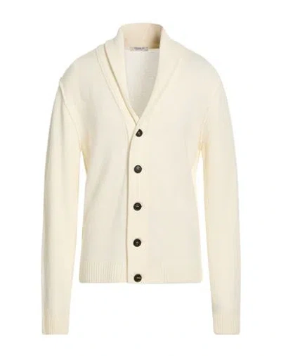 Crossley Man Cardigan Ivory Size L Virgin Wool In Neutral