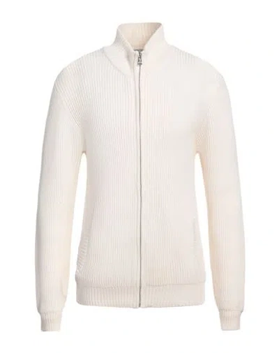 Crossley Man Cardigan Ivory Size L Virgin Wool, Polyamide In White