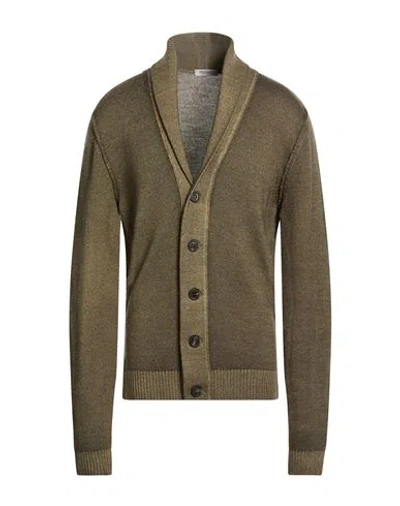 Crossley Man Cardigan Military Green Size Xxl Virgin Wool