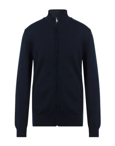 Crossley Man Cardigan Navy Blue Size Xl Virgin Wool