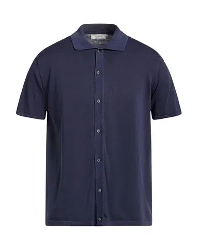 Crossley Man Cardigan Navy Size Xl Cotton In Blue