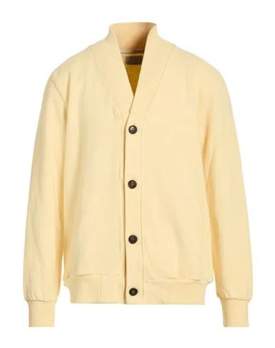 Crossley Man Cardigan Pastel Yellow Size Xl Cotton