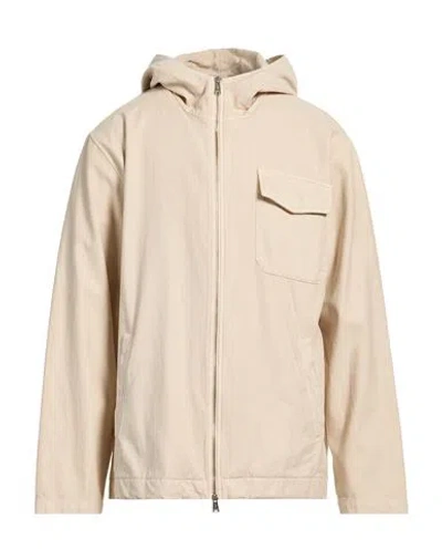 Crossley Man Denim Outerwear Beige Size L Cotton In Brown