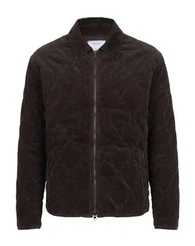 Crossley Man Denim Outerwear Dark Brown Size L Cotton, Lyocell