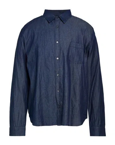 Crossley Man Denim Shirt Blue Size L Cotton