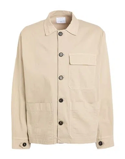 Crossley Man Jacket Beige Size L Cotton, Elastane