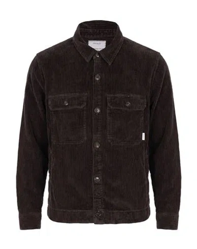 Crossley Man Jacket Dark Brown Size S Cotton, Elastane