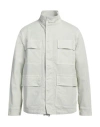 Crossley Man Jacket Light Grey Size M Cotton, Elastane In Grey