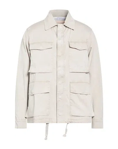 Crossley Man Jacket Light Grey Size Xl Cotton, Elastane In Neutral
