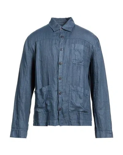 Crossley Man Jacket Navy Size Xl Linen In Blue