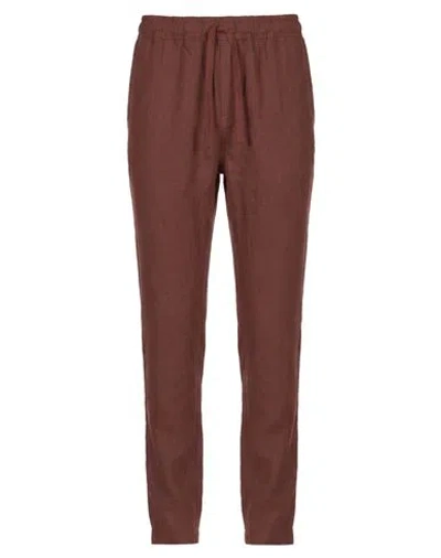 Crossley Man Pants Brown Size Xl Linen