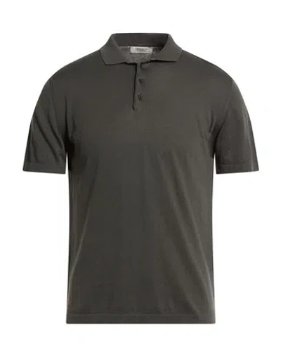 Crossley Man Polo Shirt Charcoal Size L Cotton In Gray