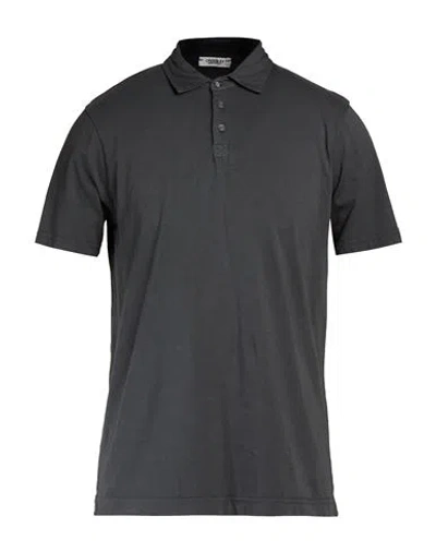 Crossley Man Polo Shirt Charcoal Size M Cotton In Gray