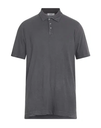 Crossley Man Polo Shirt Charcoal Size Xxl Cotton In Gray